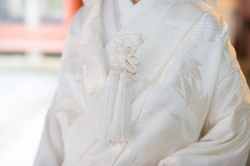kimono bianco da sposa